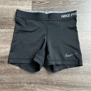 Nike black athletic tight shorts
